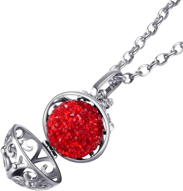 Detalle 2 de Catenina donna in acciaio inox da 70 cm con ciondolo ornamentale e sfera Ø 16 mm