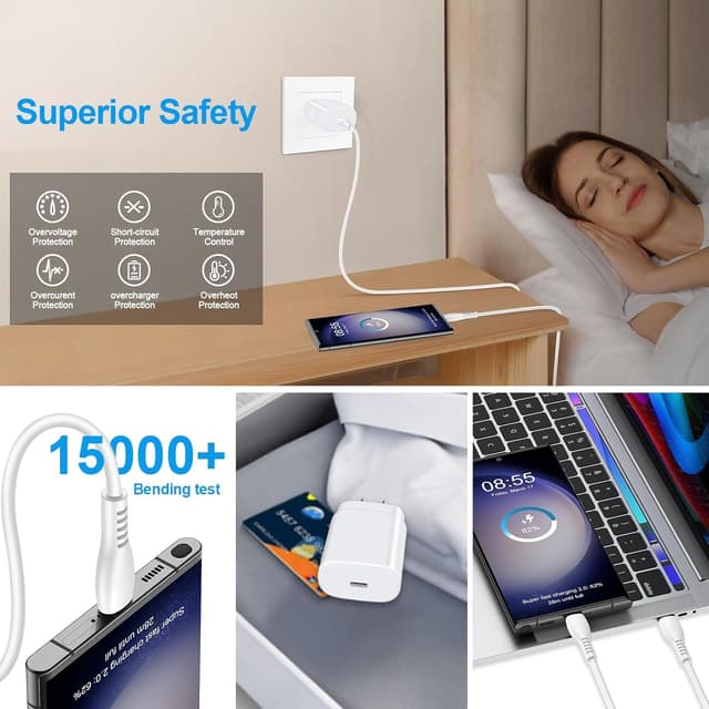 Thumbnail 6 de Samsung 25W Fast USB‑C Charger 6ft Cable