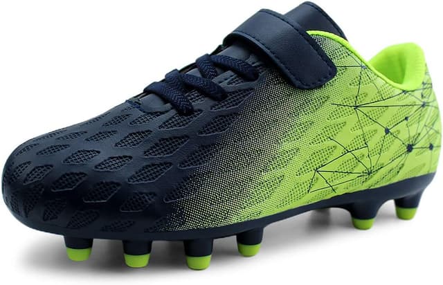 Detalle de Kids Firm Ground Fußballschuhe für Jungen & Mädchen von JABASIC – mit Klettverschluss