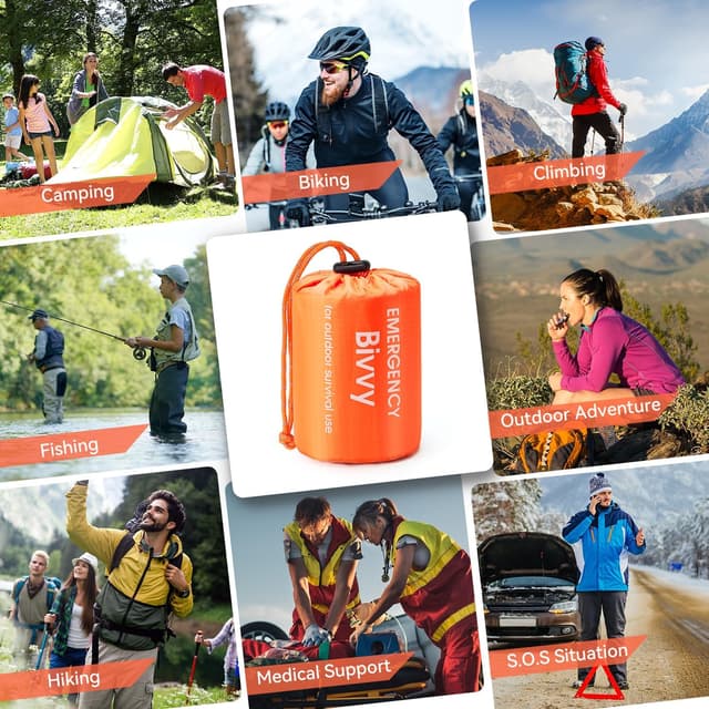 Detalle 2 de Esky Esky Couverture de Survie – sac de couchage d’urgence thermique imperméable avec boussole