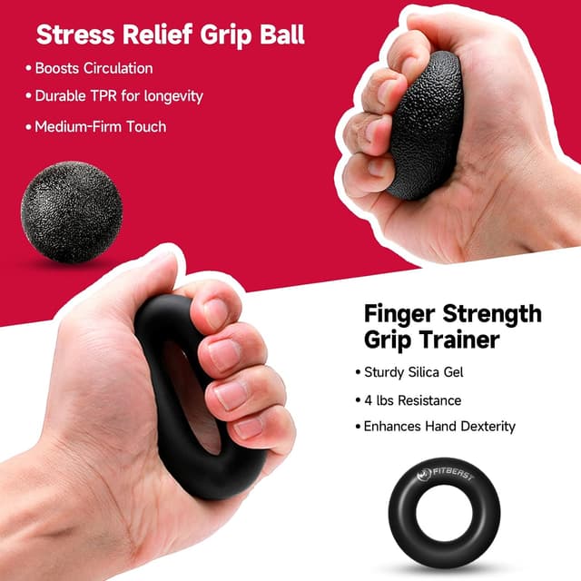 Detalle 2 de FitBeast Hand Grip Strengthener 5-pack 🏋