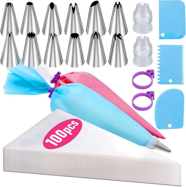 Imagen de Piping Bags & Tips Set 100Pcs 12 Inch en OfertitasTOP
