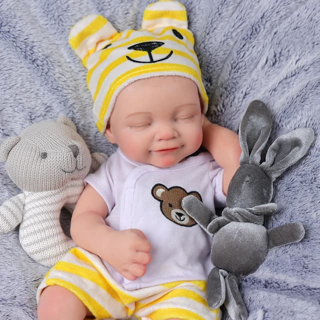 Thumbnail 6 de BABESIDE Lifelike Reborn Baby Doll 16" Full Platinum Silicone (Sleeping Baby Girl)