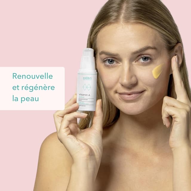 Detalle de colibri skincare Vitamin A Sérum au rétinol, rétinal et bakuchiol (30 ml) — anti-âge visage