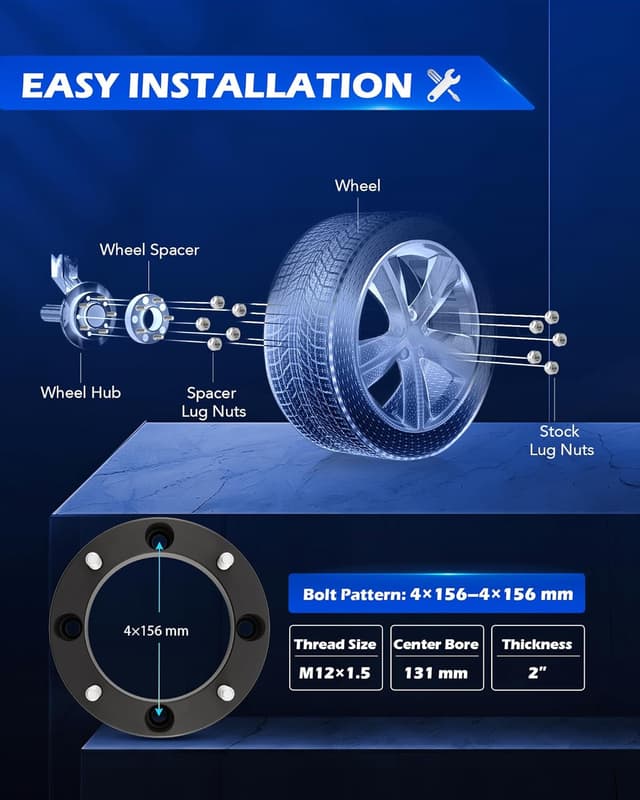 Detalle 2 de Orion Motor Tech 4x156 2 inch Wheel Spacers