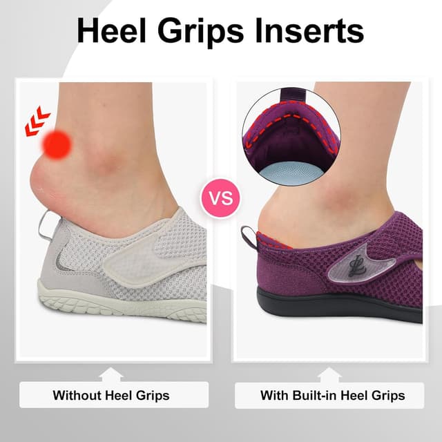 Detalle de JOINFREE Women’s Wide Fit Barefoot Walking Shoes with Adjustable Strap – Zero Drop Comfort Trainers