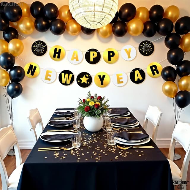 Thumbnail 4 de KatchOn Shiny Happy New Year Banner 10 ft 🎉