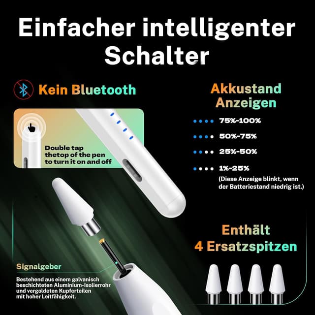 Detalle de Tablet Pen Digital Stylus for Touch Screens (Magnetic Rechargeable) for iPhone & Android