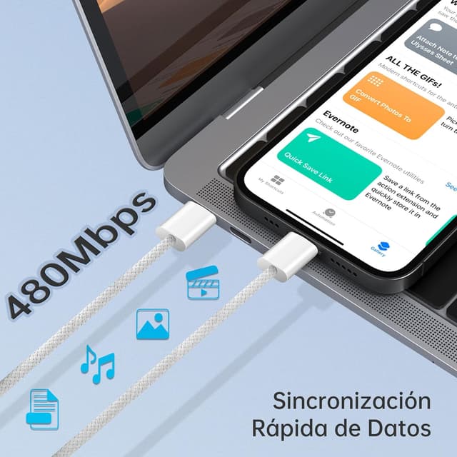 Thumbnail 3 de YISH Cable USB-C a USB-C 60W PD