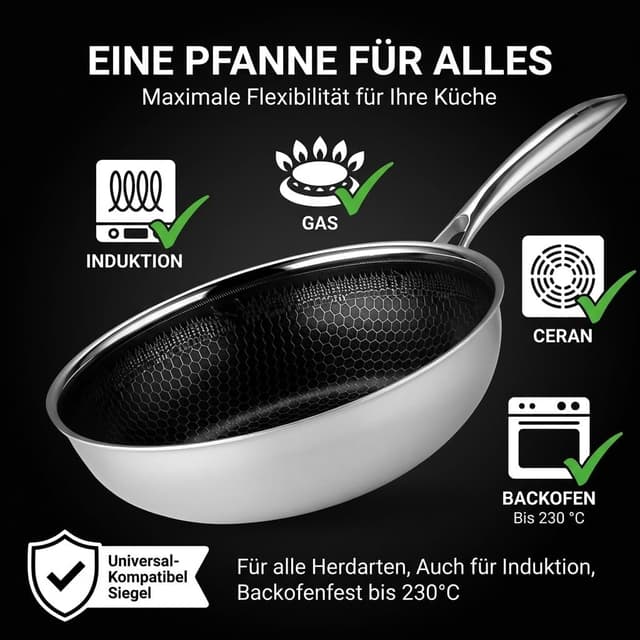 Thumbnail 4 de FIXLINE BLACK FOREST Wokpfanne 28cm