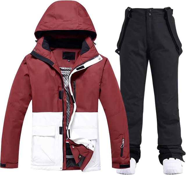 Detalle 2 de HOTIAN Damen Ski Jacke und Hose 2‑Teile Set Skianzug