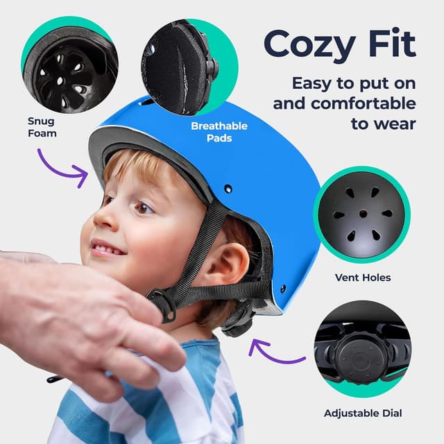 Detalle 2 de Niftii Kids Helmet with Pads – Adjustable multi-sport safety set for ages 3–15