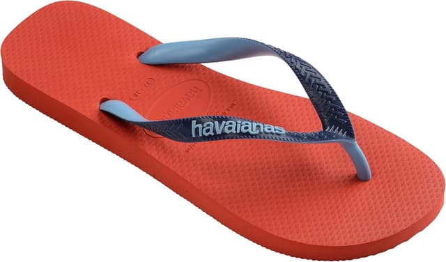 Detalle de Havaianas Top Mix – tongs unisex confortables, semelle antidérapante et lanières bicolores