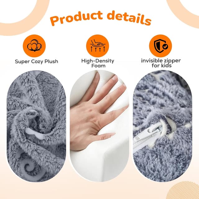 Thumbnail 6 de MeMoreCool Glow-in-the-Dark Dinosaur Kids Couch (2-in-1 Foldable Lounger) for Ages 1–3