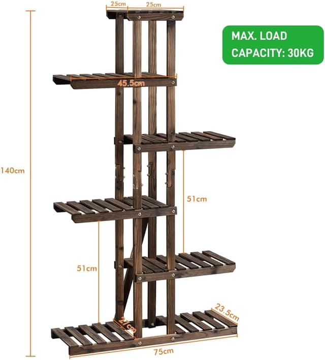 Thumbnail 2 de Yaheetech Soporte para Plantas de Madera 140 cm