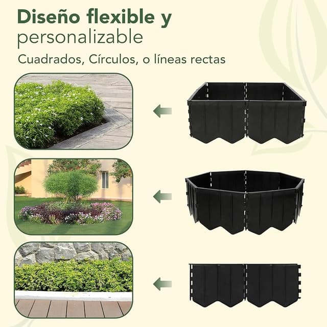 Thumbnail 6 de GARDENIX Borde de césped 5,15 m negro