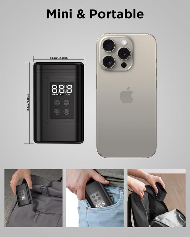 Detalle de Electric Bike Pump 150 PSI Portable