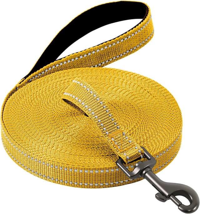 Detalle de COMSLE Long Leads for Dog Training (3m–20m) – Extra Long Nylon Training Leash with Rotating Buckle