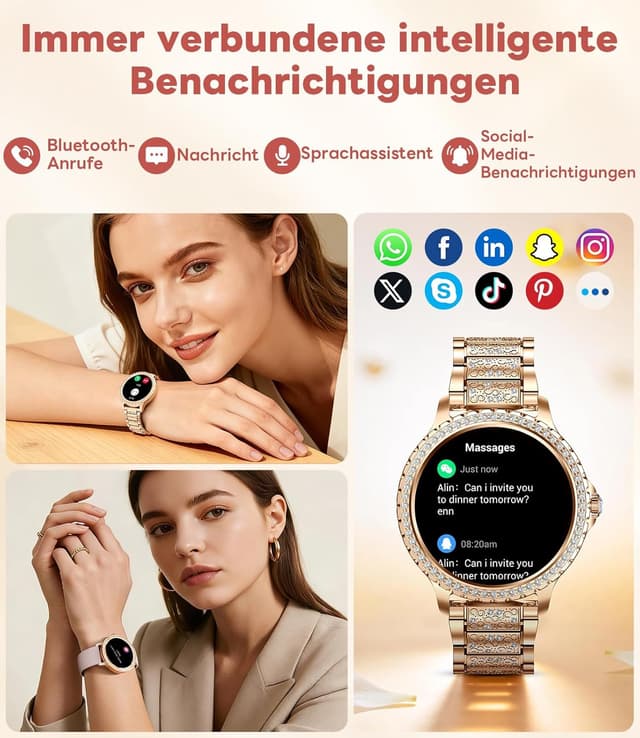 Detalle de LIGE LIGE Montre connectée femme 1,32