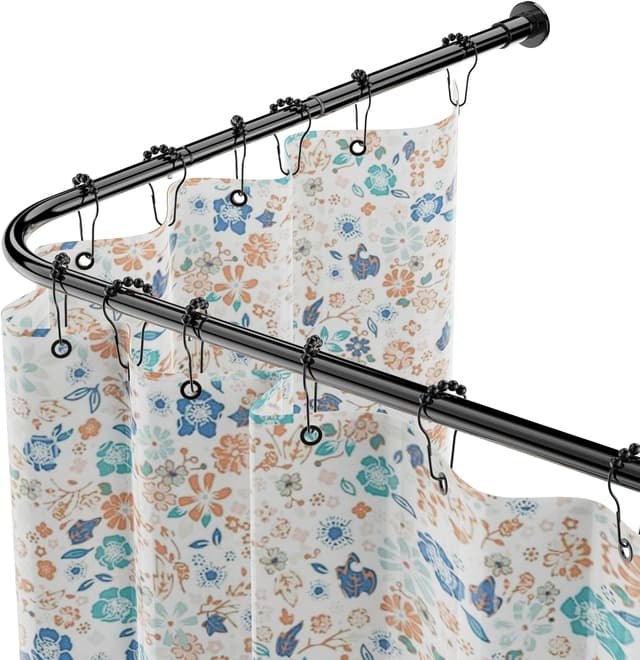 Detalle de WELDUN L-förmige Duschvorhangstange 90°