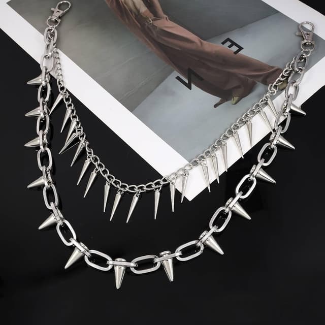 Thumbnail 6 de Milakoo Punk-Hosenkette im Jeans-Link-Style – Gothic/Hip-Hop Gürtelkette mit Karabiner für Schlüssel & Geldbörse (Unisex)