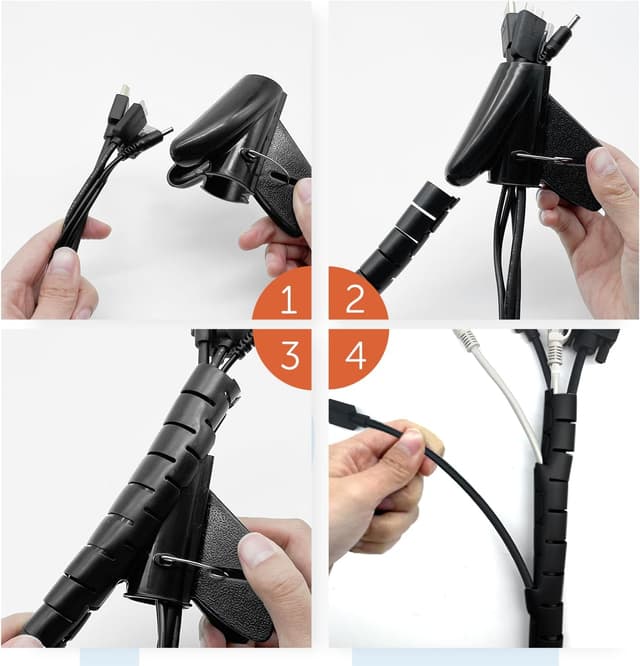 Thumbnail 6 de shinfly Cable Management Sleeve 3m with clips 🖥