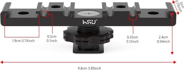 Thumbnail 6 de HSU Hot Shoe Adapter Bracket – Triple cold shoe extension mount for flashes, mics and LED lights