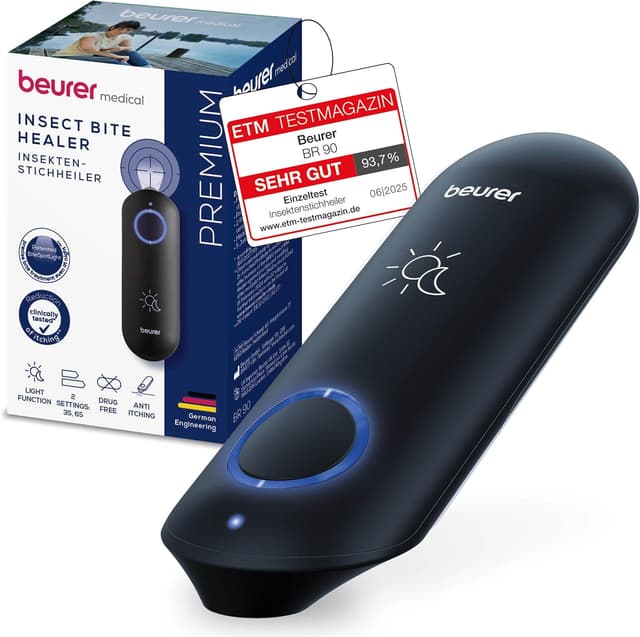 Detalle de Beurer BR 90 Insektenstichheiler – elektronischer Hitzestift gegen Mückenstiche & Insektenbisse