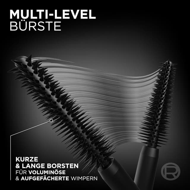Detalle de L’Oréal Paris Volume Million Lashes Wimperntusche Doppelpack – Schwarz mit Panorama-Bürste