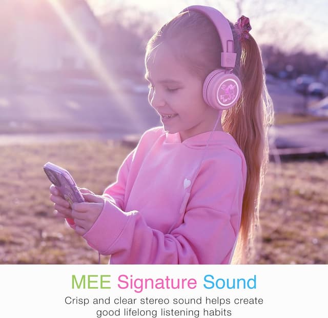 Detalle 1 de MEE audio KidJamz KJ55 Safe Listening USB-C Headphones for Kids (Pink) with Volume Limiter & Mic