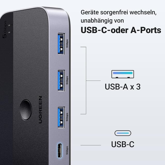 Thumbnail 2 de UGREEN USB Switch 2PC 5 Gbps đ„