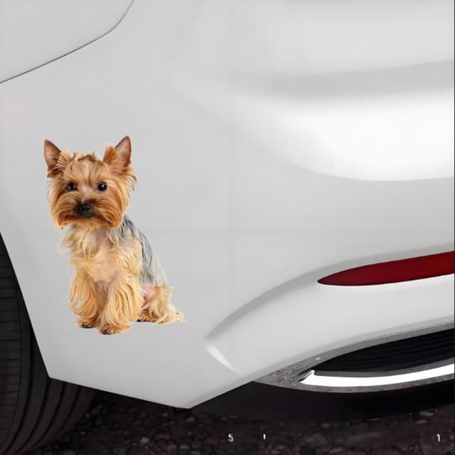Detalle 1 de TIZIKJ Yorkshire Terrier Aufkleber Reflektierend 22 cm
