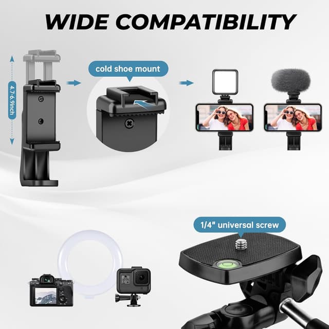 Detalle de JOILCAN phone tripod, 67.7 inch overhead