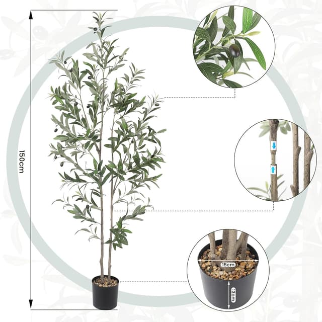 Thumbnail 1 de YOLEO Grand olivier artificiel 180 cm