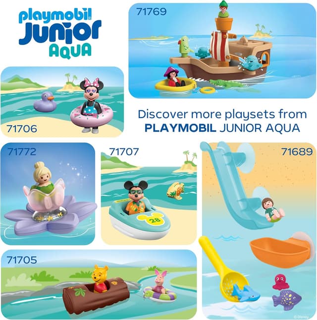 Detalle 2 de Playmobil JUNIOR Aqua & Disney Tinkerbell’s Magic Fairy Swimming Flower (71772)