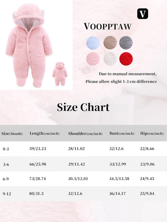 Thumbnail 3 de Voopptaw Warm Baby Winter Jumpsuit