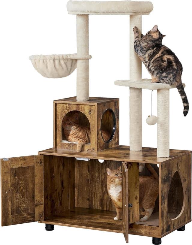 Detalle de Yaheetech cat tree tower 134.5H cm