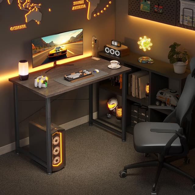 Thumbnail 4 de ODK Scrivania per Computer 80x40cm Grigio