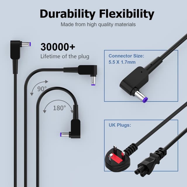Detalle de 135W Laptop Charger for Acer Nitro series (5.5 x 1.7mm) with ADP-135KB power adapter