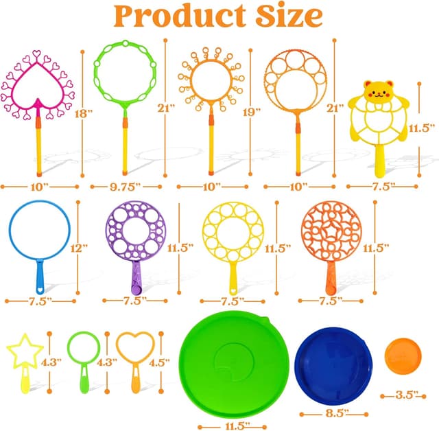 Thumbnail 6 de JOYIN 19pc Big Bubble Wands Set with Tray (53cm giant bubble wands) — outdoor kids’ bubble kit