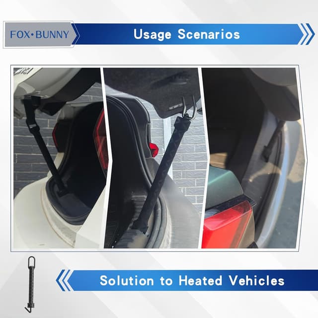 Thumbnail 6 de Heckklappenaufsteller für Tierlüftung mit Kofferraum-Entriegelung (12 inch) – Car Door Lock / Latch Hook Hundegitter für Heckklappe