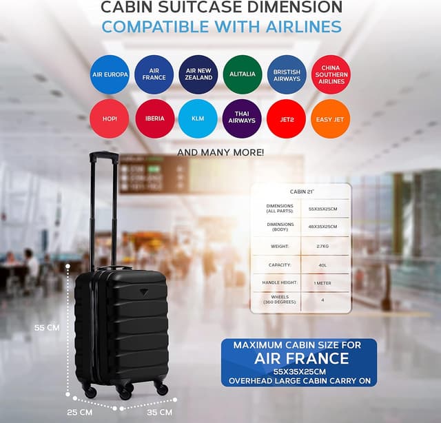 Thumbnail 2 de Flight Knight Valise cabine 55x35x25cm TSA Noir