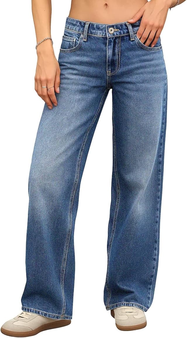 Detalle de ELLEVEN Low-Rise Baggy Jeans 1 pair