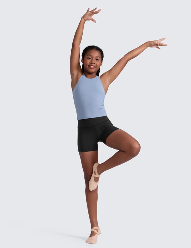 Detalle 2 de CRZ YOGA Ragazze Butterluxe Athlétique Motard Shorts a Vita Alta (S) – Nero