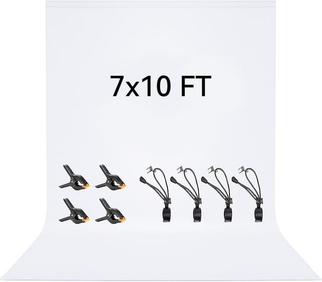 Detalle 2 de Vevelux Black Backdrop 3 x 3.6 m (10 x 12 ft) polyester photography background with spring clamps