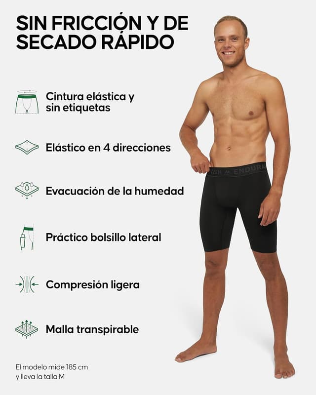 Thumbnail 2 de Danish Endurance Pantalones Cortos de Compresión 2P