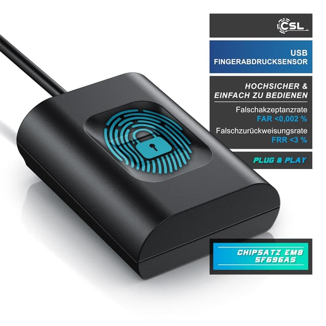 Thumbnail 2 de CSL USB Fingerabdrucksensor bis zu 10 IDs