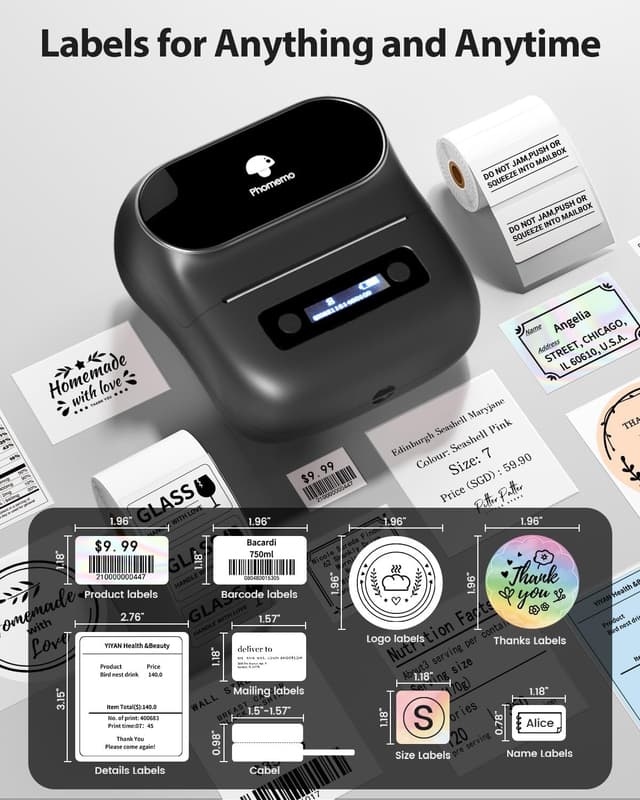 Detalle 2 de Phomemo M220 2200mAh Thermal Label Printer 📇