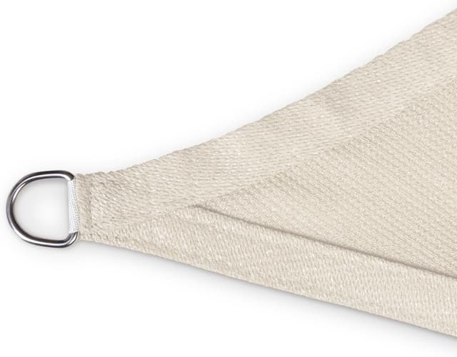 Thumbnail 6 de Lumaland voile d’ombrage rectangulaire 2 x 3 m ivoire en HDPE avec drisses de fixation