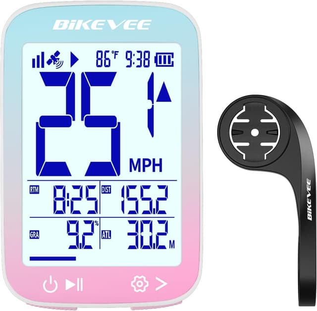 Detalle de Bikevee GPS Bike Computer Speedometer (2.4 inch) with IPX7 wireless auto start/stop